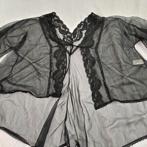 Vintage 80s Sears black sheer teddy
